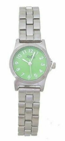 Reflex Ladies Analogue Green Dial & Silver Tone Metal Bracelet Strap Watch LB100 - Needs Battery