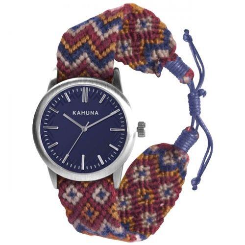 Kahuna Mens Brown Dial and Blue Fabric Strap Watch KGF-0007G  - CLEARANCE NEEDS RE-BATTERY