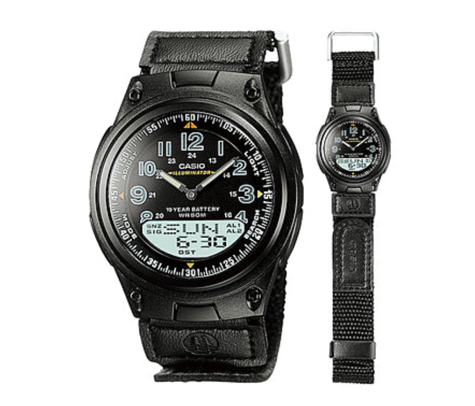 Casio Men's Dual Time Analogue / Digital Illuminator AW-80V