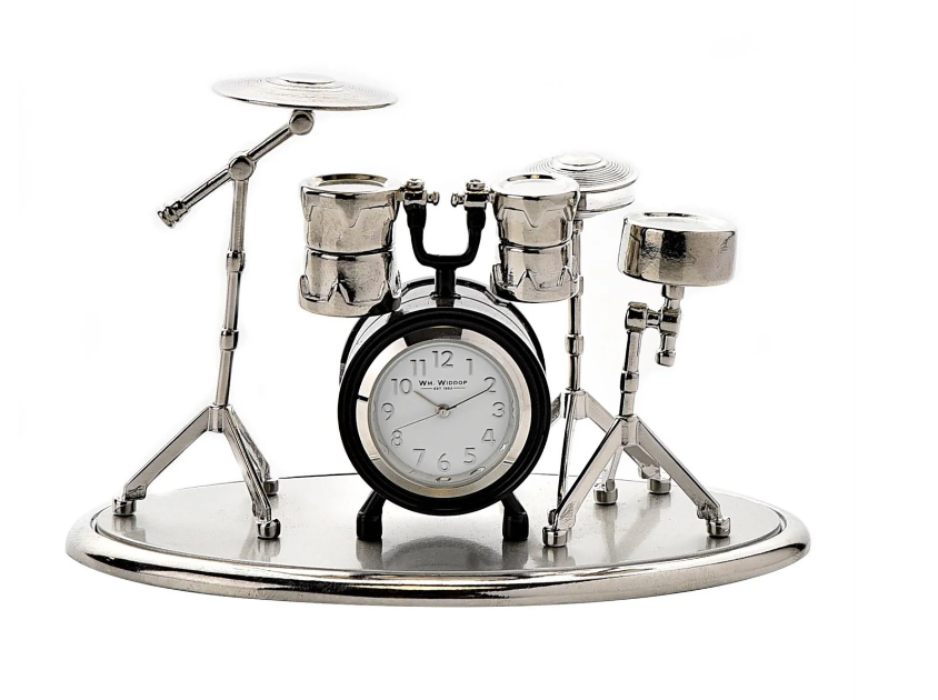 Drum Set Miniature Clock
