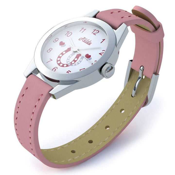 Relda Pink Watch and Girls Jewellery Gift Set for Kids with Silvertone Horse Necklace REL24 - CLEARANCE NEEDS RE-BATTERY