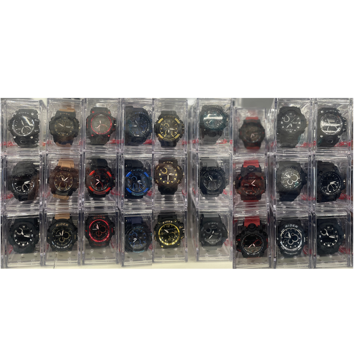 Rider Mens Dual Time Digital Watch Assorted Models  - CLEARANCE NEEDS RE-BATTERY