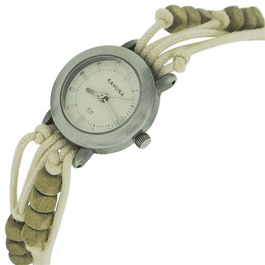 Kahuna Ladies White dial with Fabric Strap Friendship Watch AKLF-0005L  - CLEARANCE NEEDS RE-BATTERY