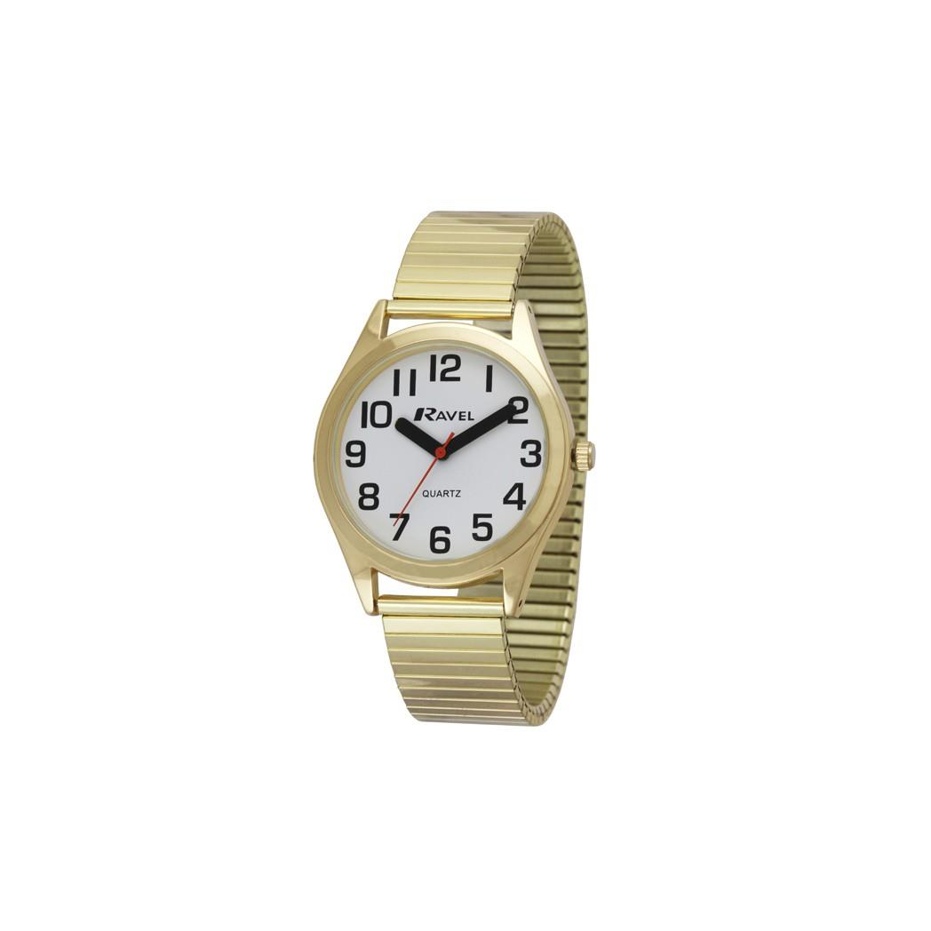 Ravel Mens Expander Bracelet Watch Gilt + Ravel Womens Expander Bracelet Gilt Watch Watch R0225.02.2+R0225.02.1