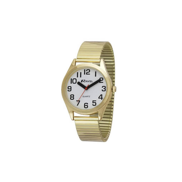 Ravel Mens Expander Bracelet Watch Gilt + Ravel Womens Expander Bracelet Gilt Watch Watch R0225.02.2+R0225.02.1