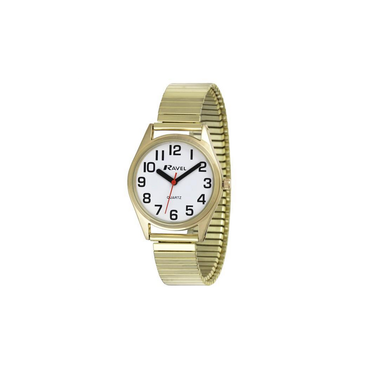 Ravel Mens Expander Bracelet Watch Gilt + Ravel Womens Expander Bracelet Gilt Watch Watch R0225.02.2+R0225.02.1
